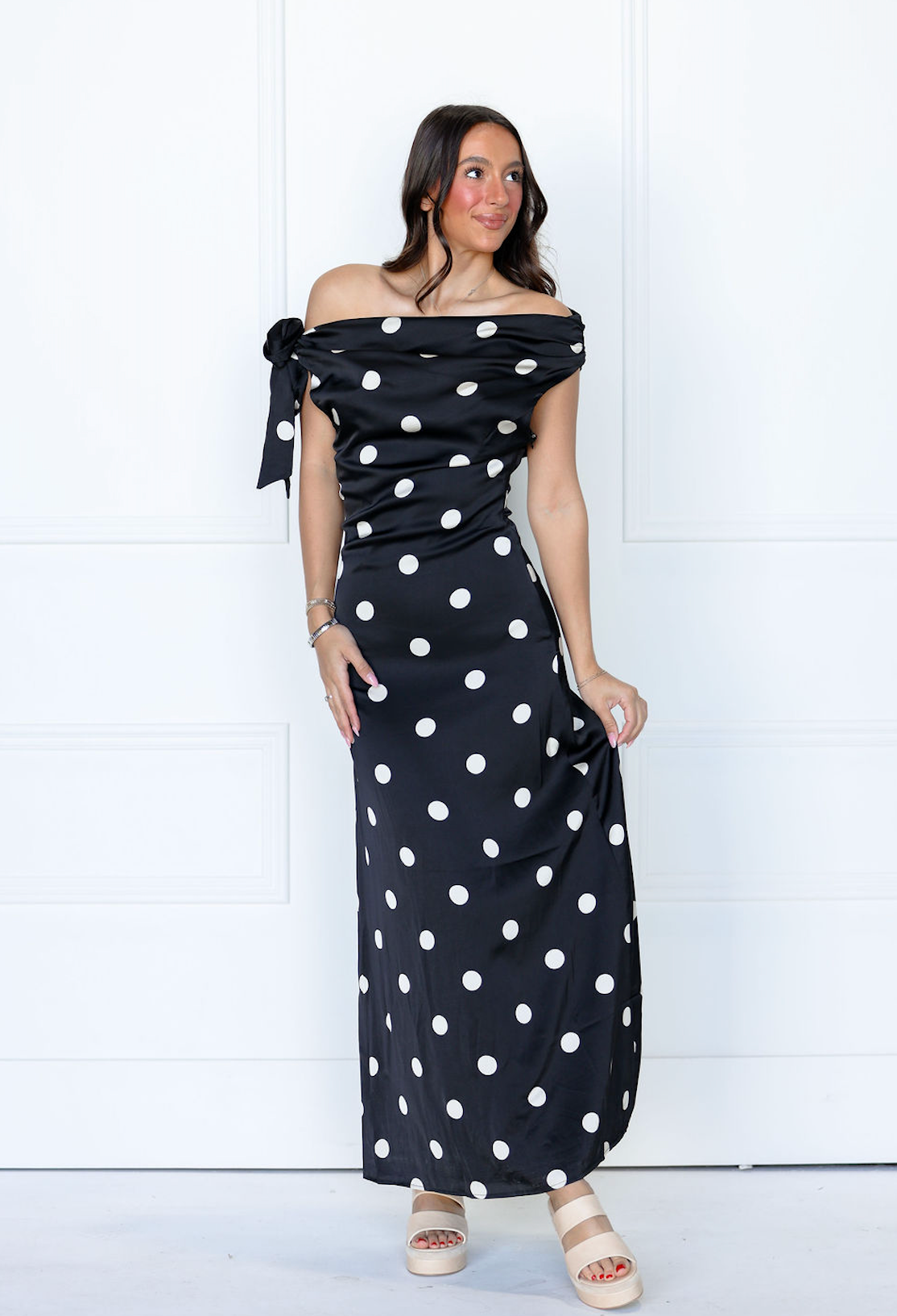 Remie Polka Dot Midi Dress