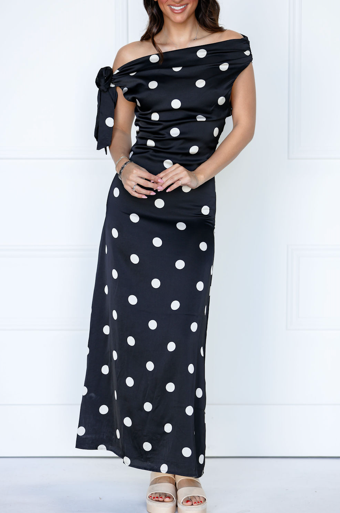 Remie Polka Dot Midi Dress