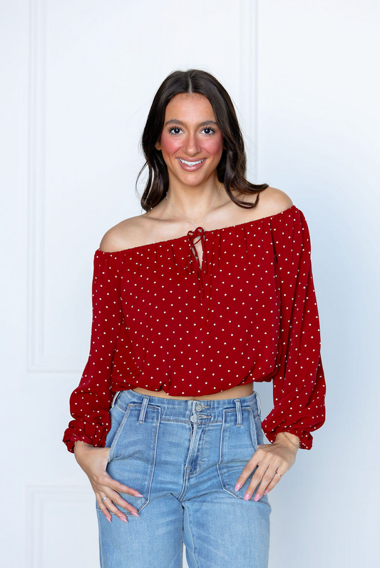 Emma Off Shoulder Flirty Top