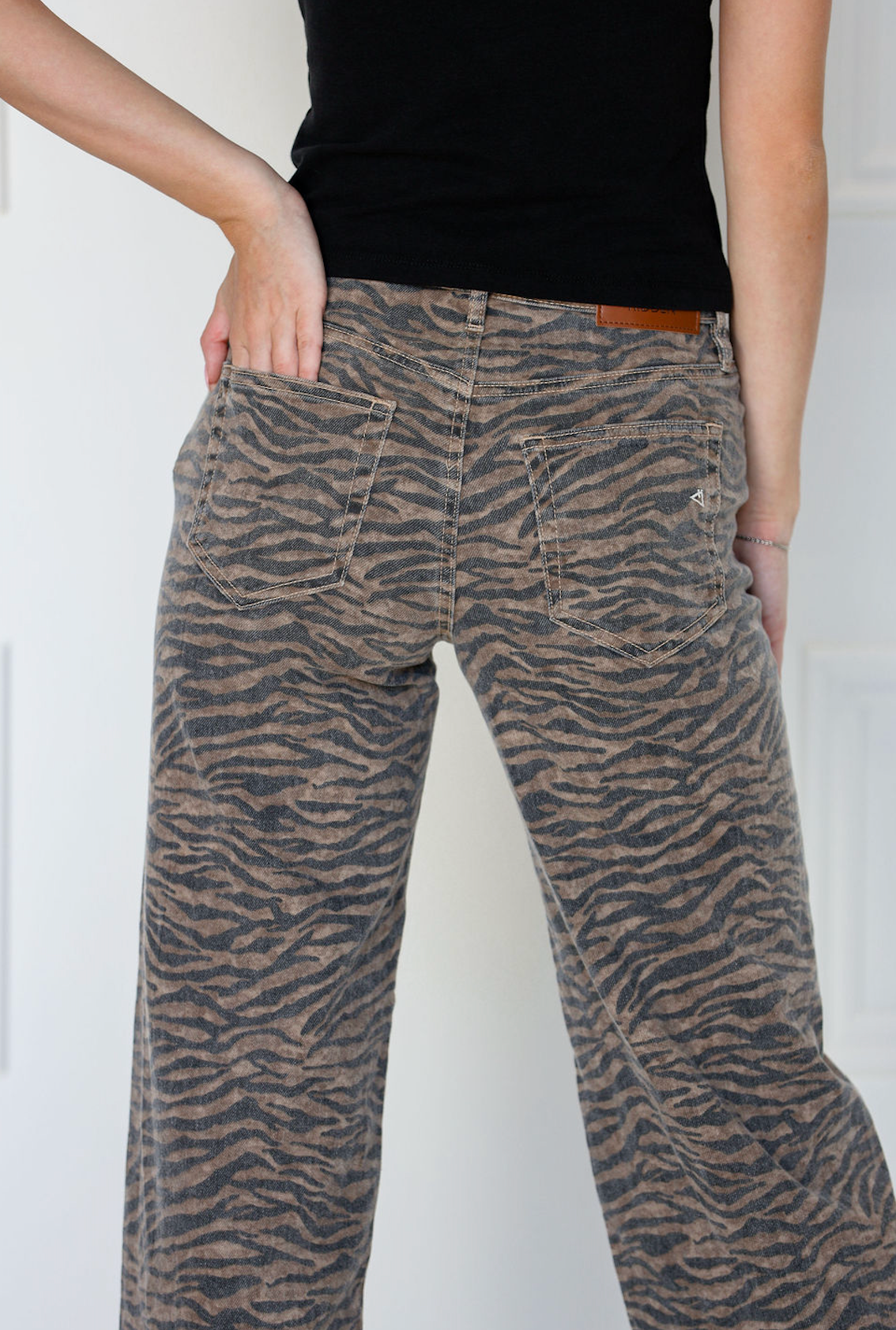 Tiger Print Jeans