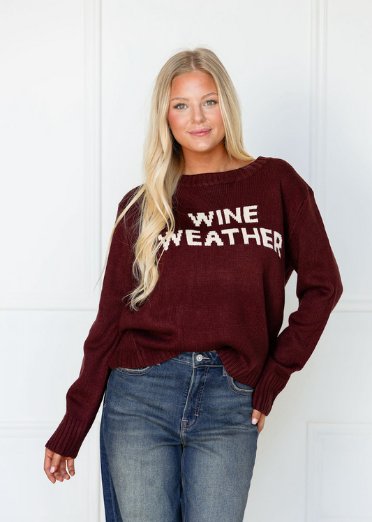 Wine Weather Sweater