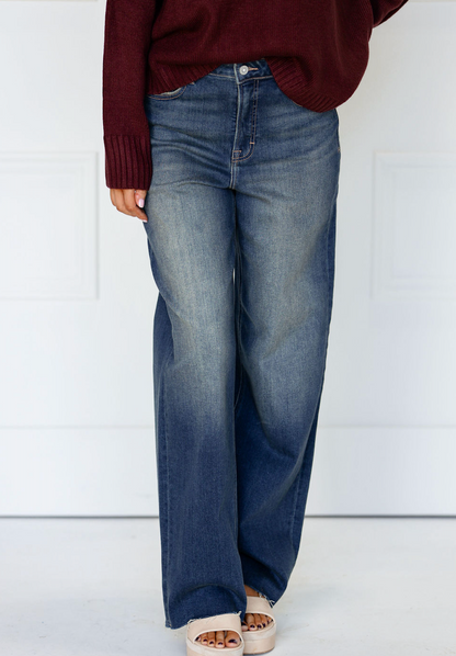 High Rise Logan Dad Jean Dark Wash - Clothe Boutique