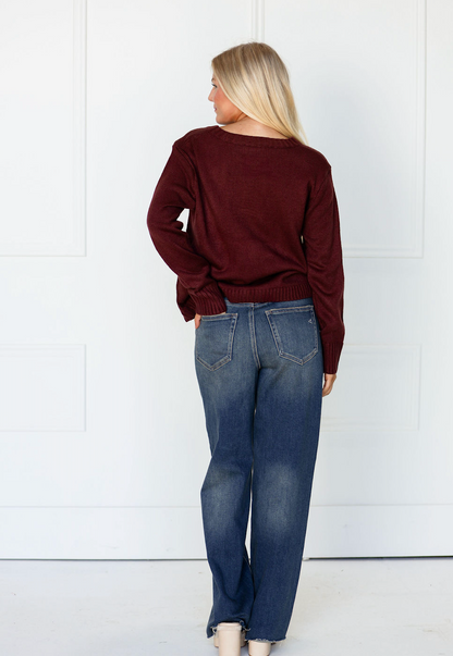High Rise Logan Dad Jean Dark Wash - Clothe Boutique