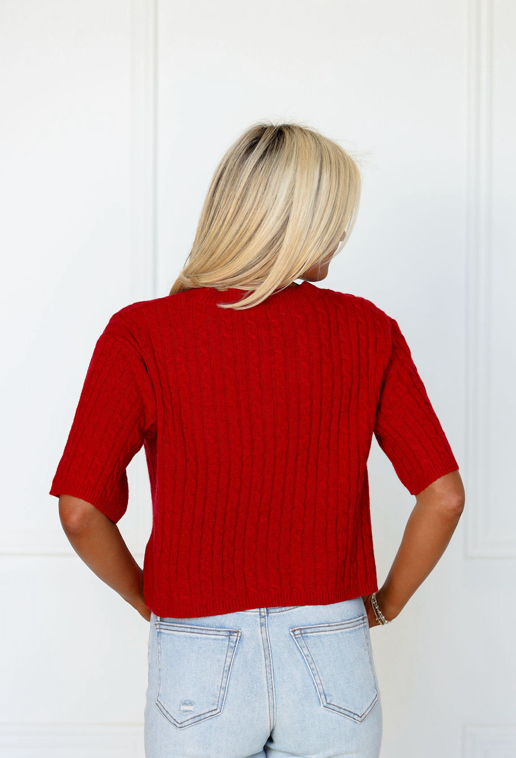Poppy Cardigan Red