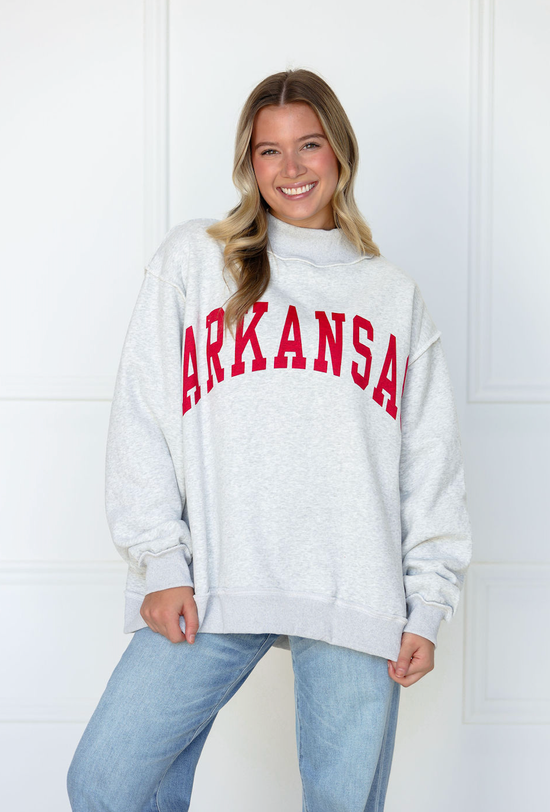 Reversible Arkansas/AR Mock Neck Sweatshirt