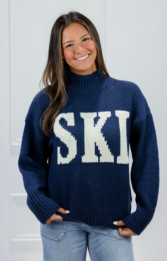 Ski Oversized Sweater Navy/Ivory