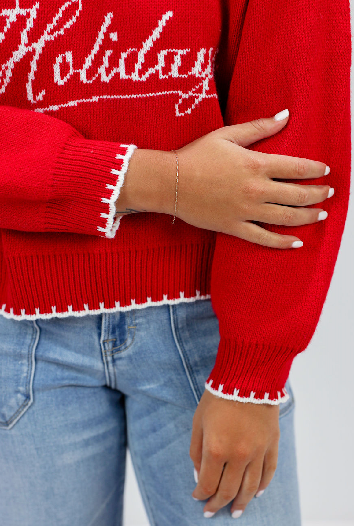 Red Happy Holidays Sweater