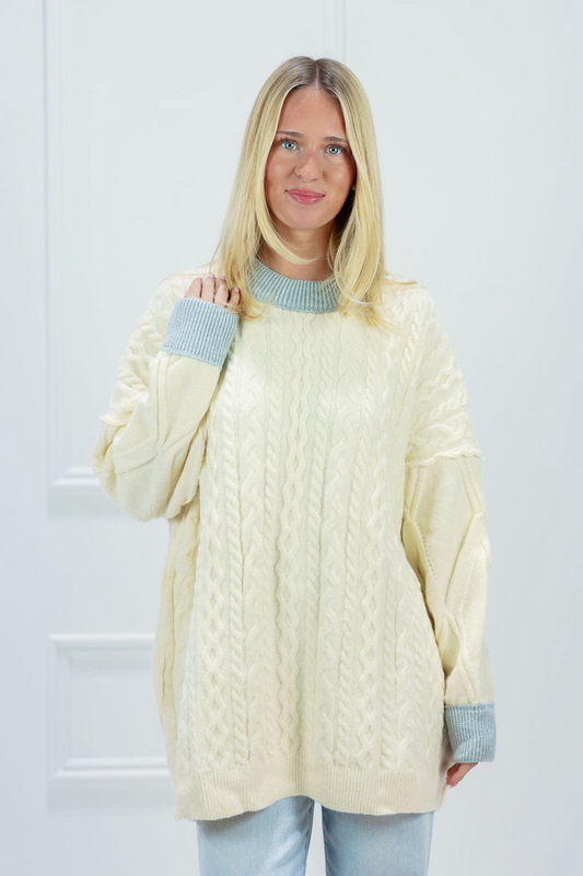 Oversized Contrast Sweater