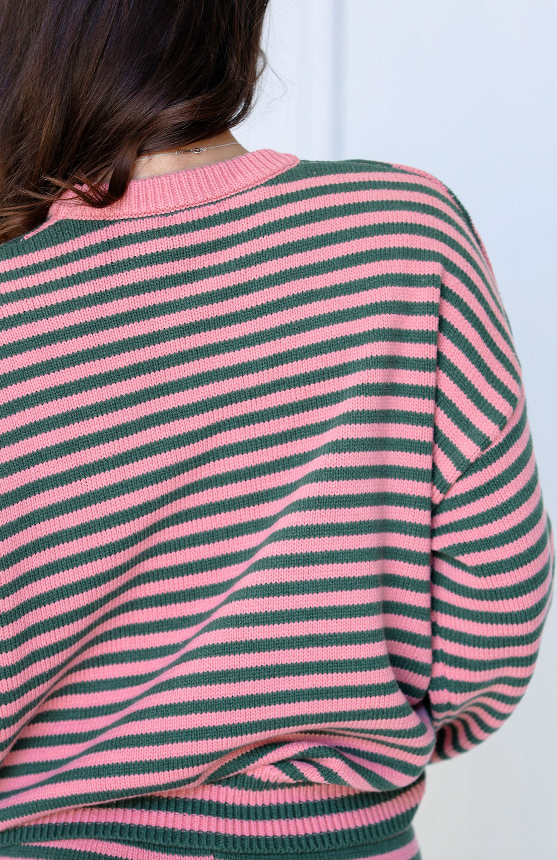 Green/Pink Stripe Sweater & Pants Set of 2