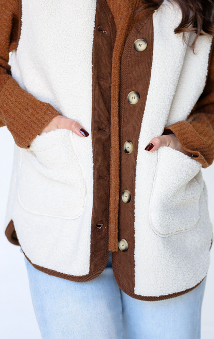 Cream Contrast Vest