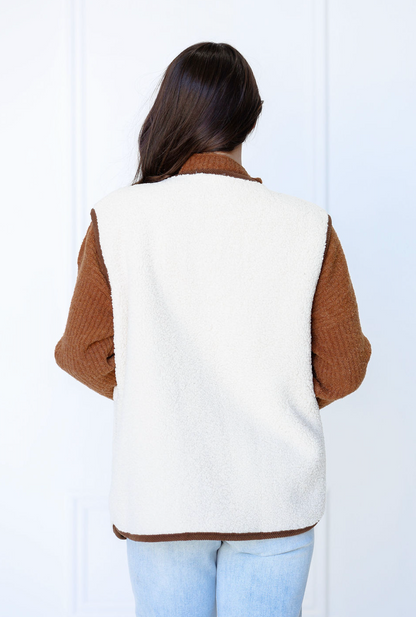 Cream Contrast Vest