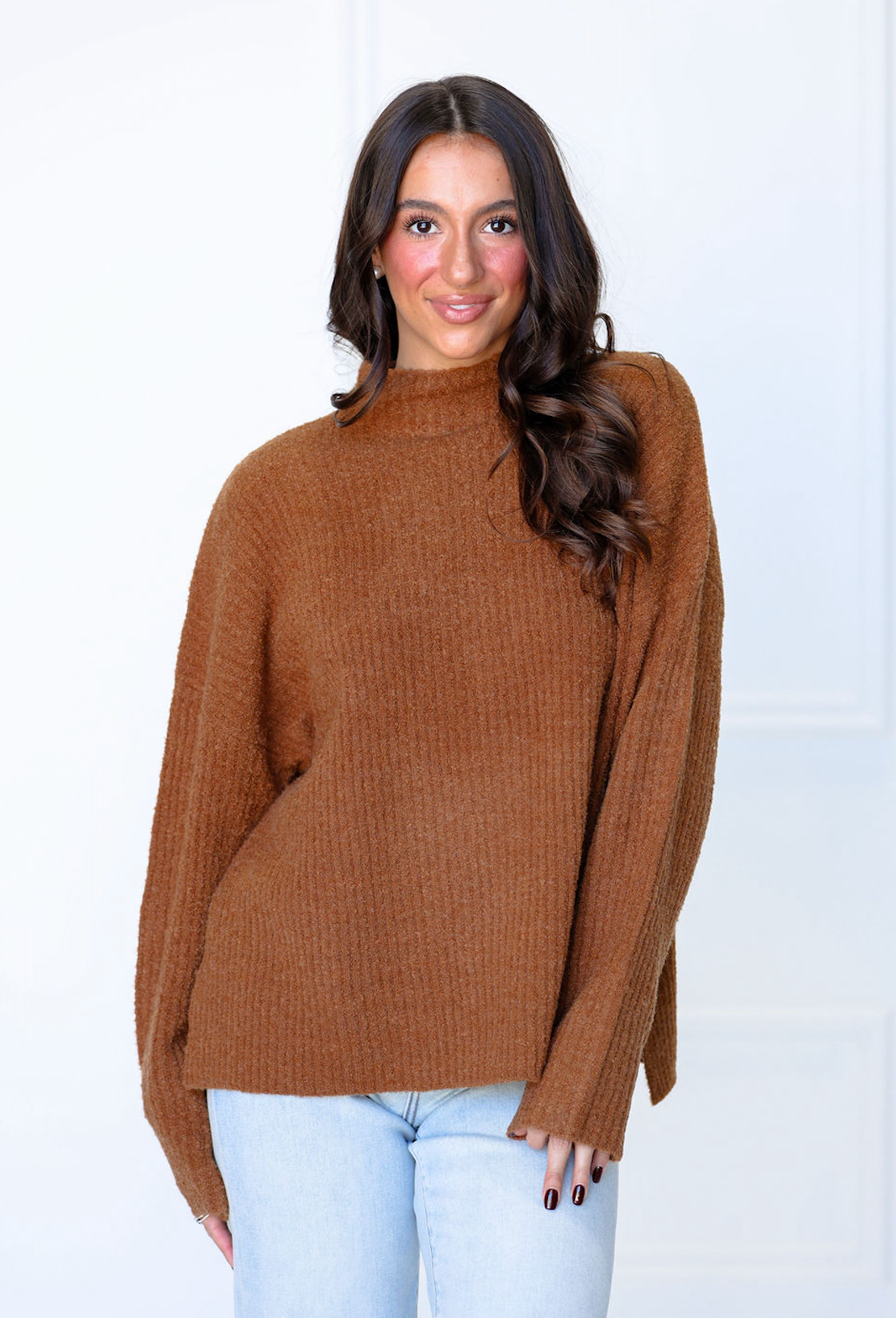 Mock Oversized Sweater Ginger