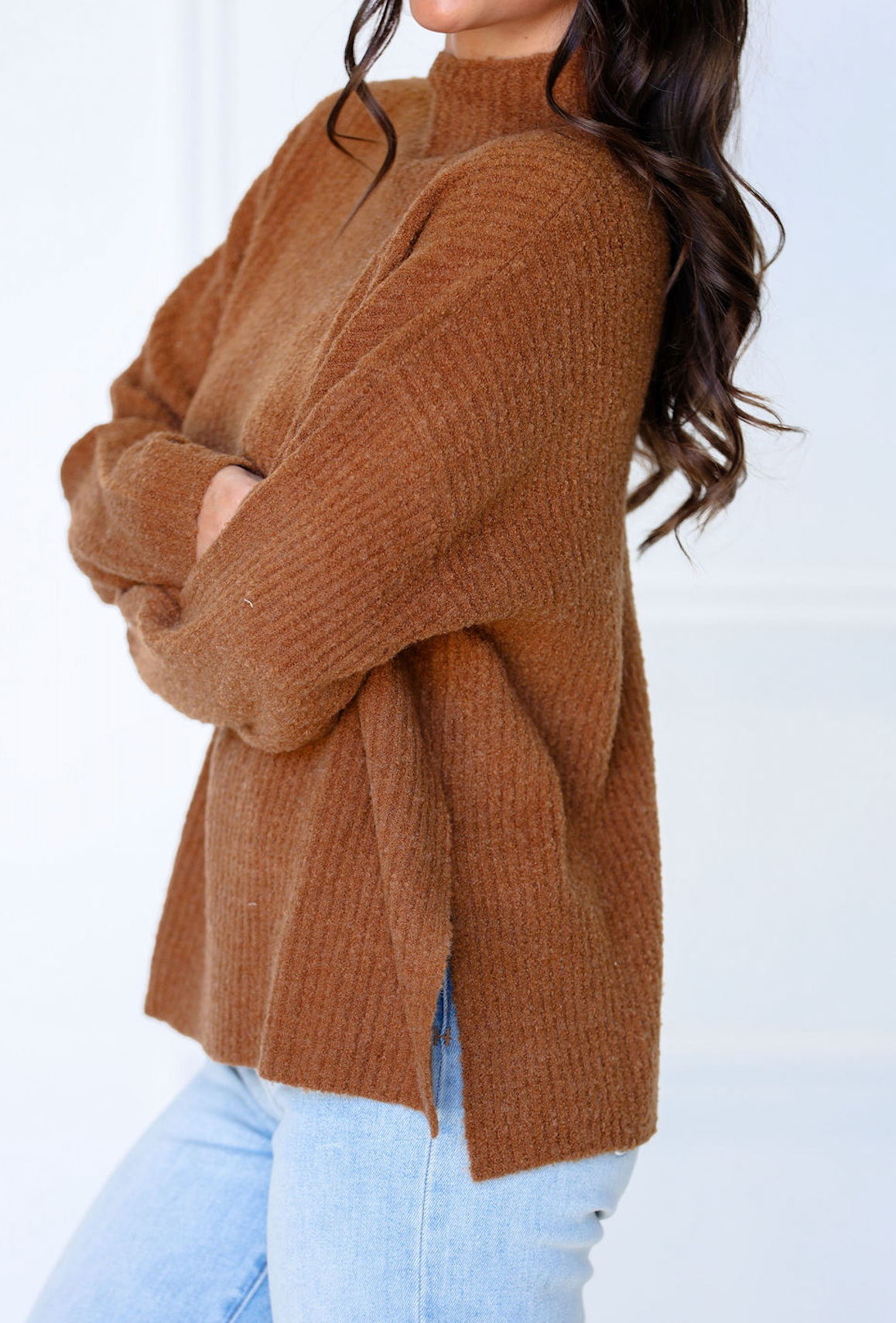 Mock Oversized Sweater Ginger