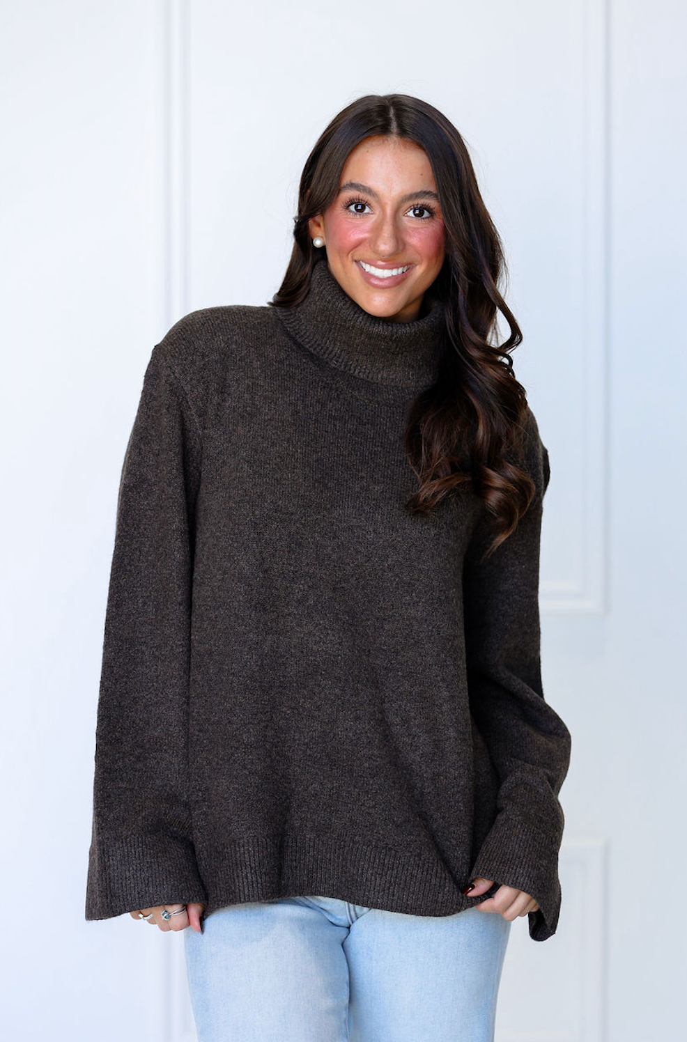 Classic Turtleneck Sweater Chestnut