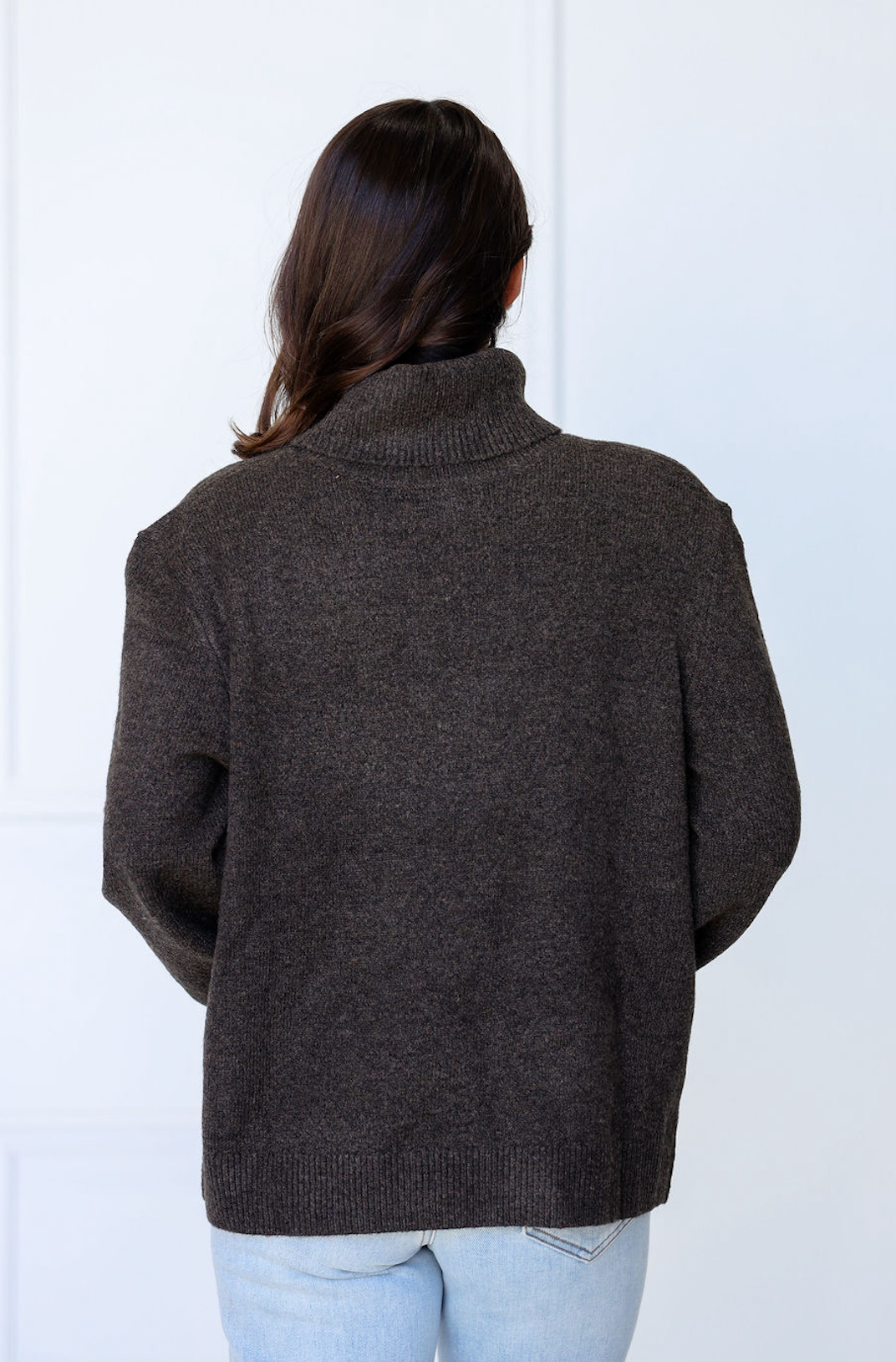 Classic Turtleneck Sweater Chestnut