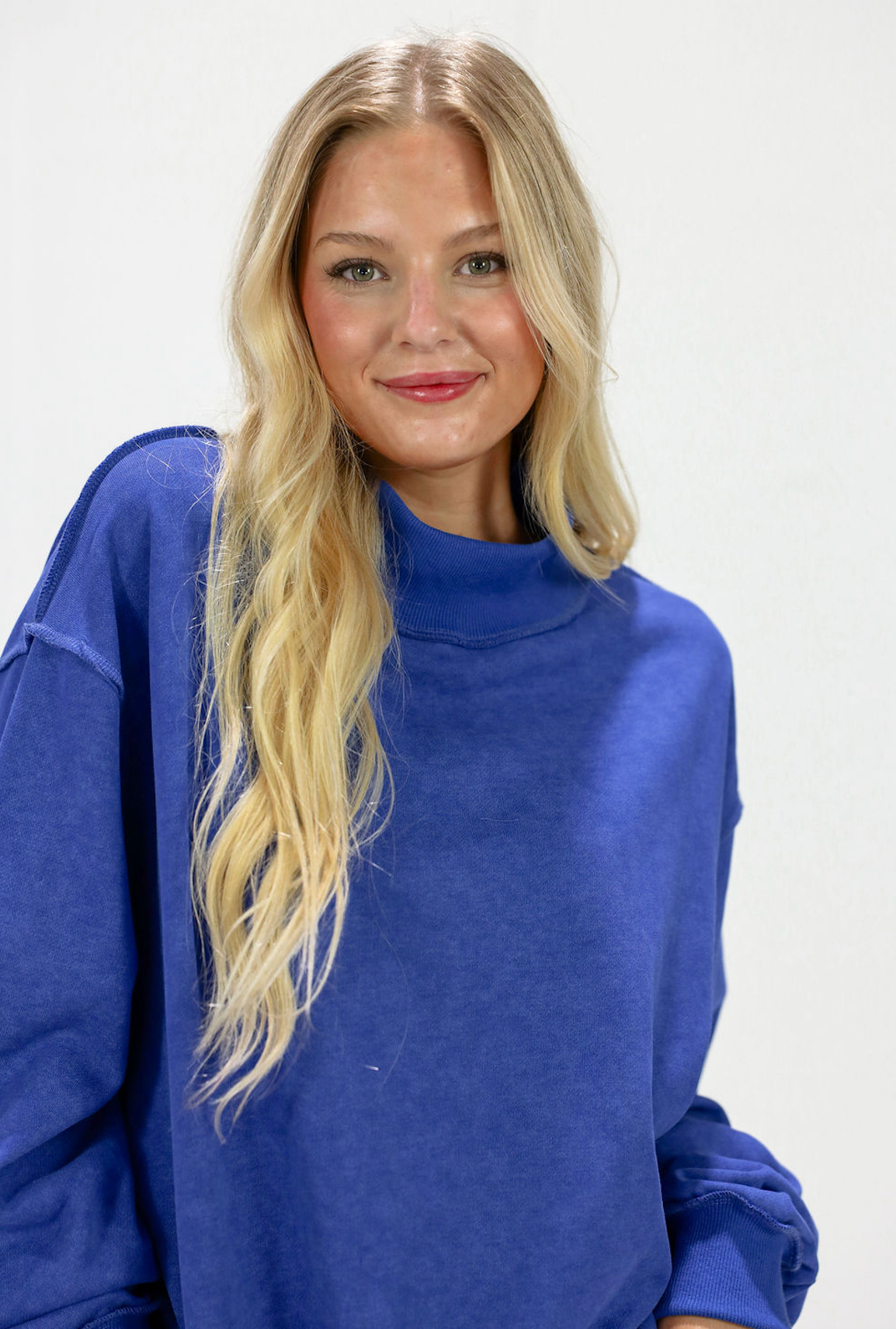 Royal Vintage Wash Mock Neck Sweatshirt