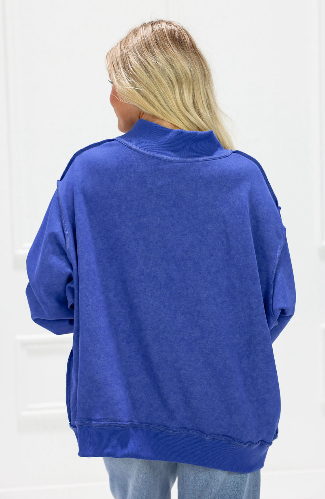 Royal Vintage Wash Mock Neck Sweatshirt