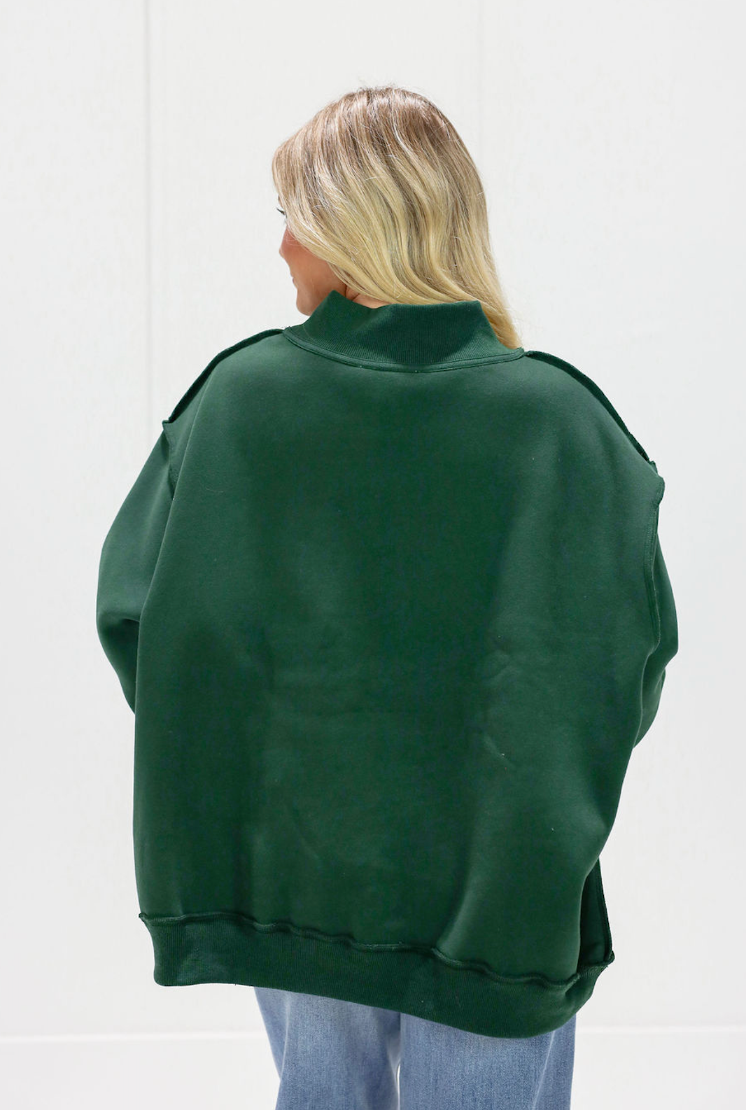 Green Reversible Christmas & Merry Mock Neck