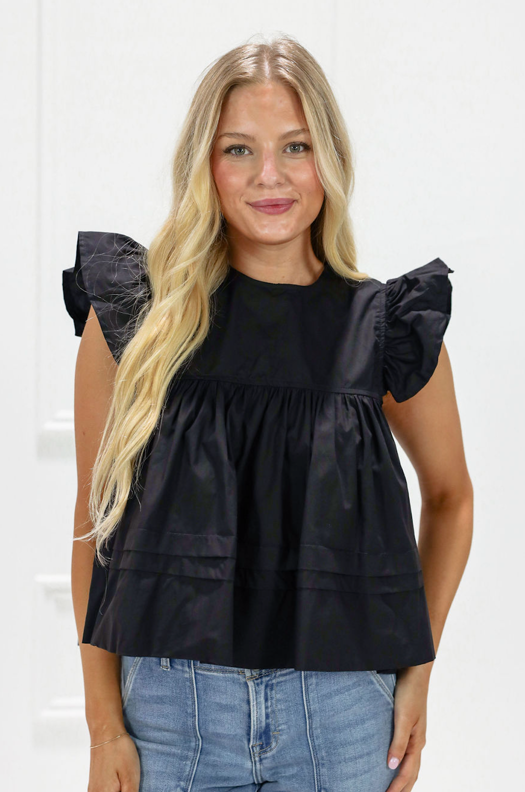 Leah Babydoll Top Black – Clothe Boutique