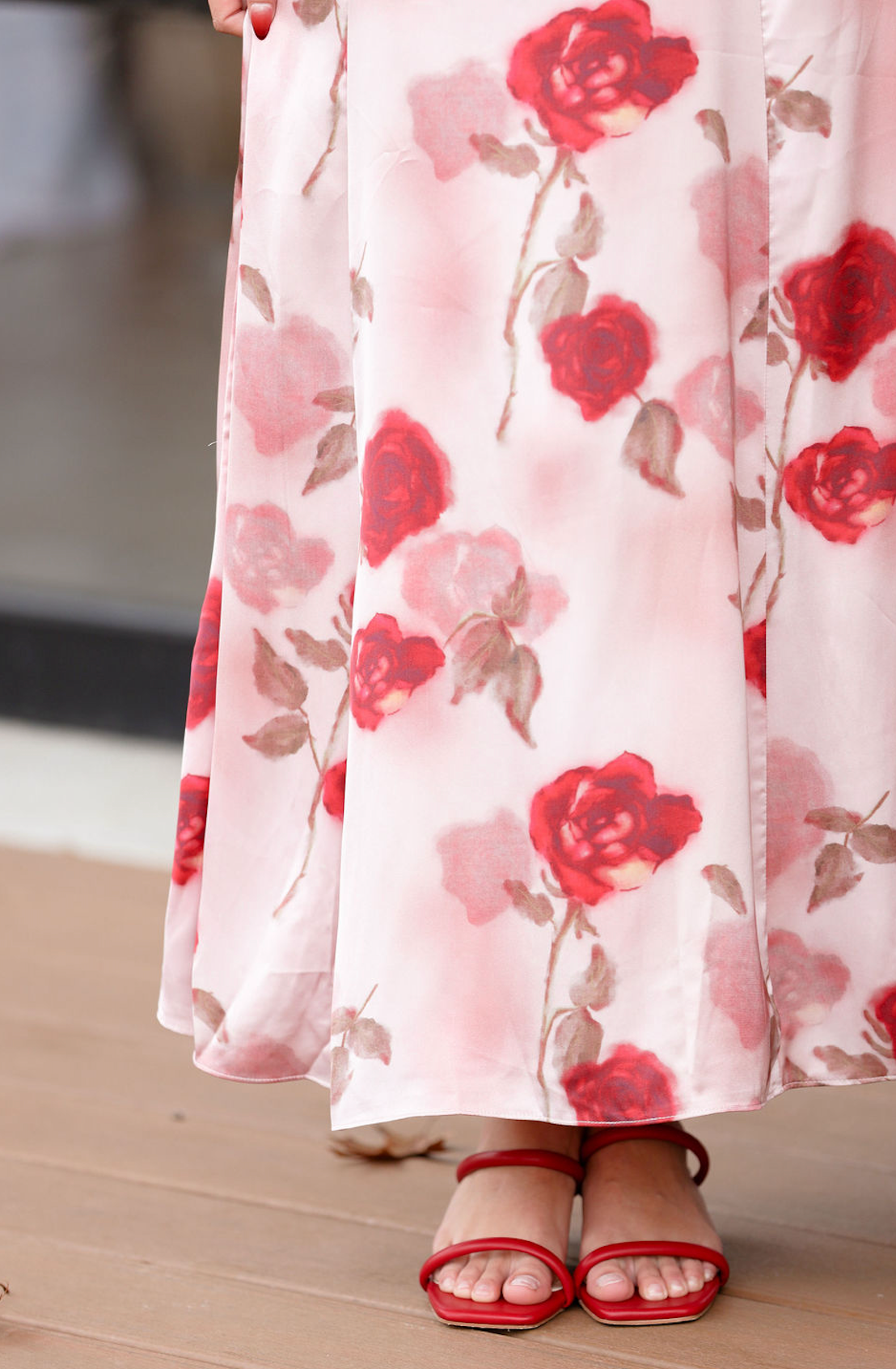 Rosie Floral Strapless Midi Dress