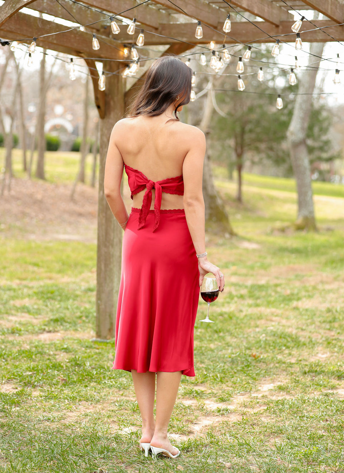 Scallop Lace Top & Midi Skirt Set of 2