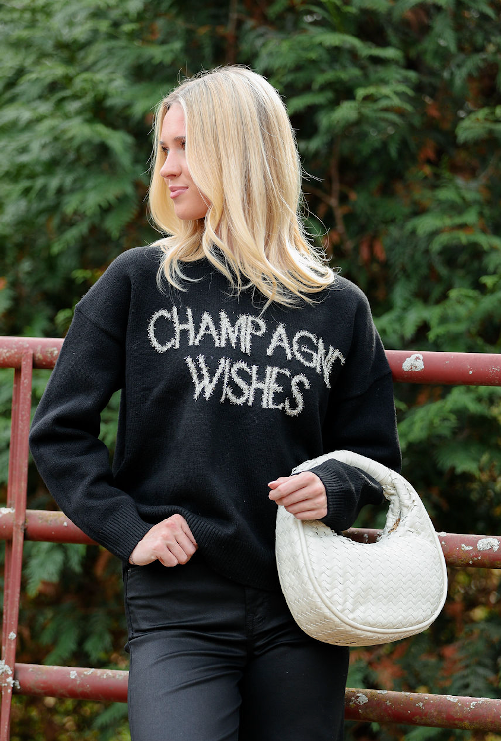Champagne Wishes Tinsel Sweater