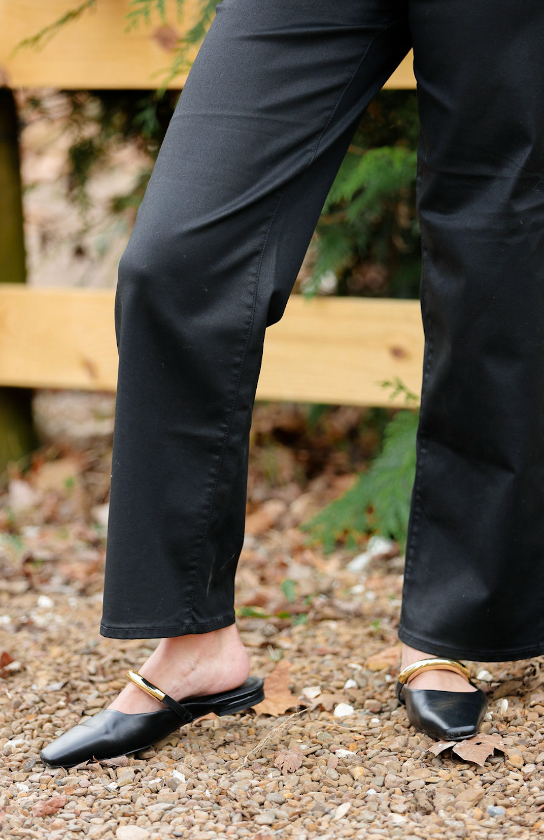 Black Coated Dad Jeans