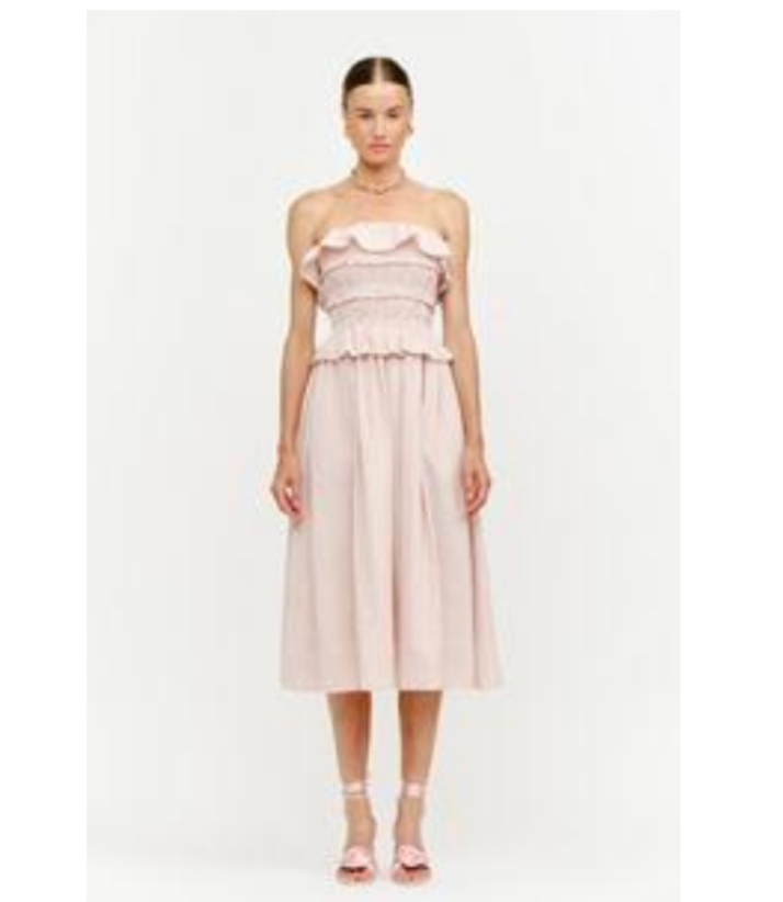 Flynn Blush Stripe Smocked Dress - Clothe Boutique