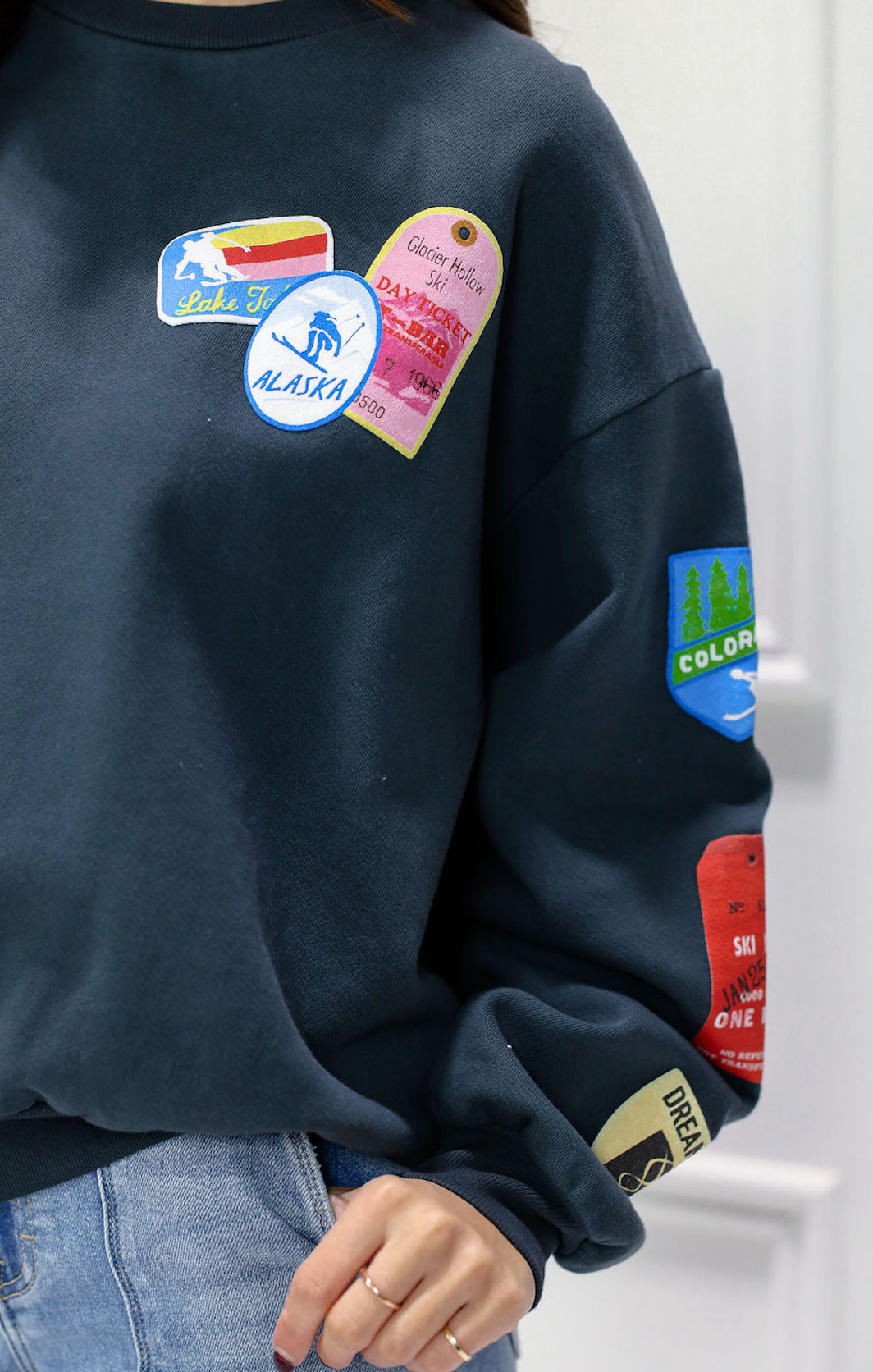 Ski Patch & Pass Oversized Crewneck