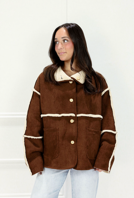 Suede Oversized Reversible Jacket