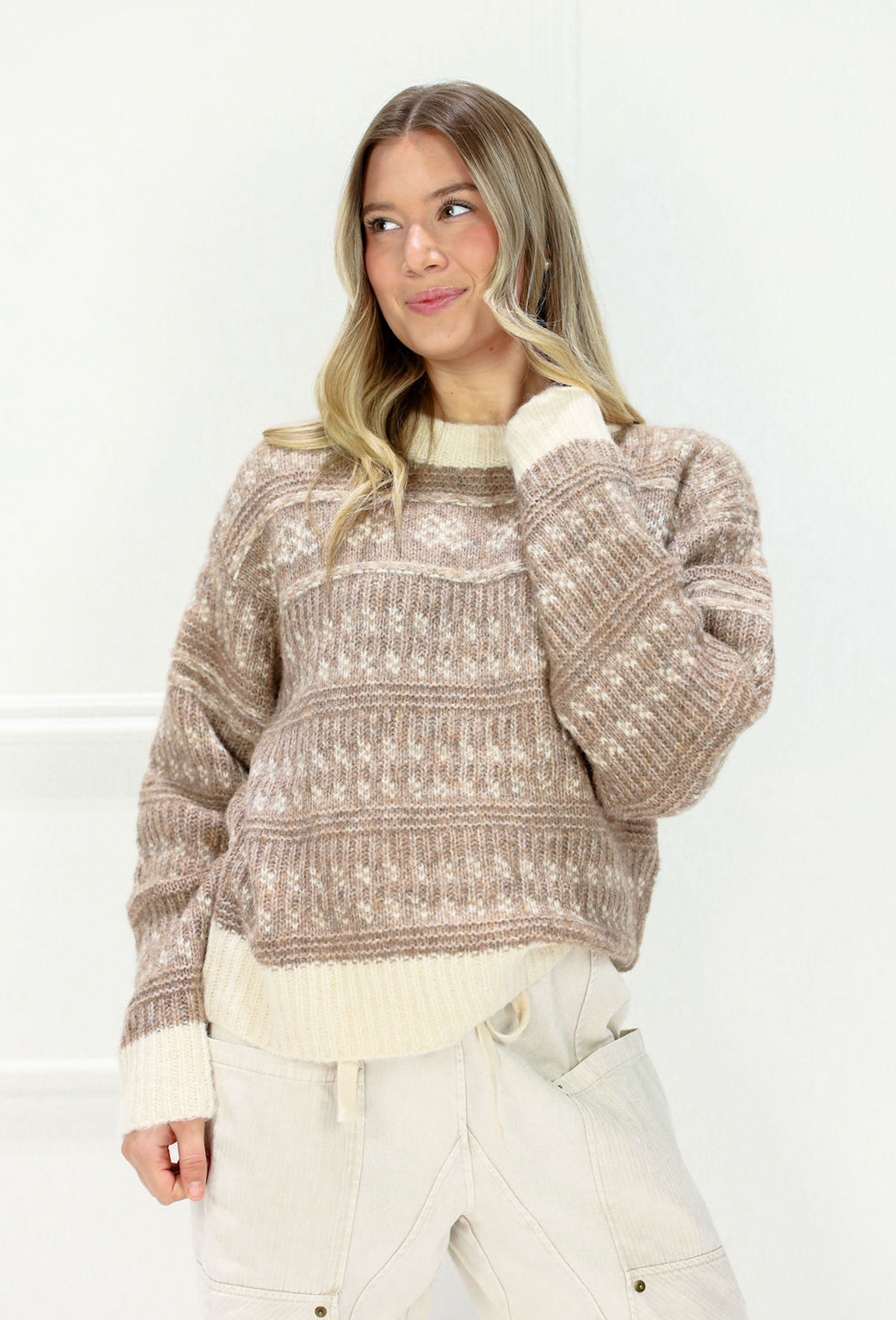 Brixton Taupe Sweater
