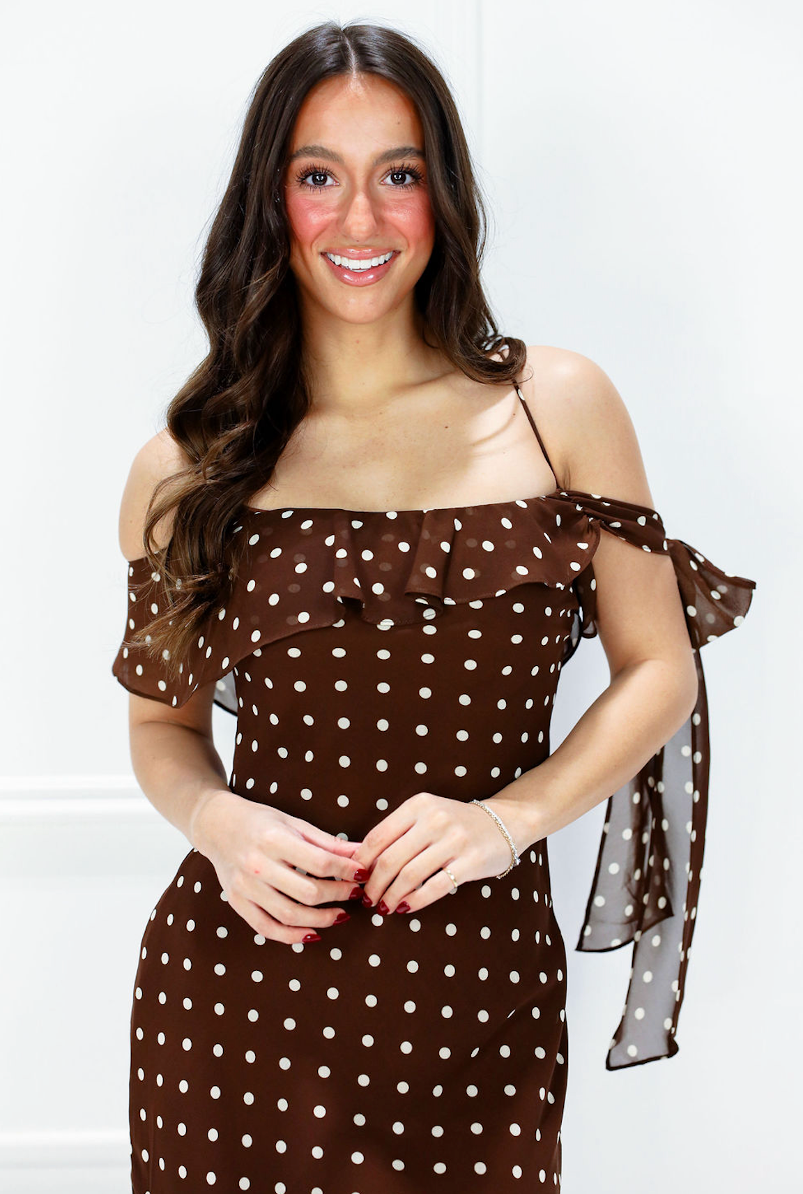 Chocolate Polka Dot Midi Dress Clothe Boutique Chocolate Polka Dot Midi Dress Clothe Boutique