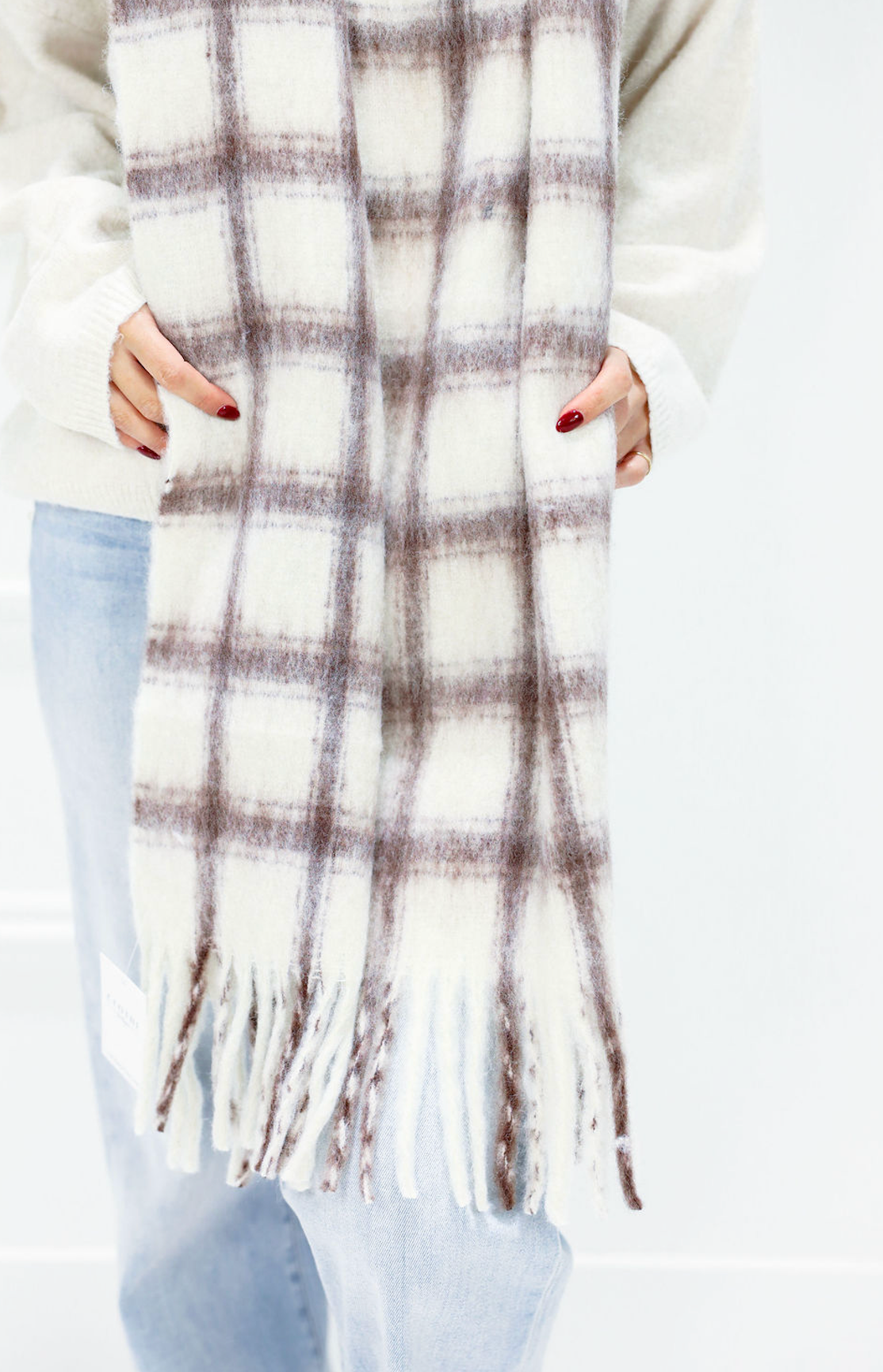 Simple Plaid Blanket Scarf