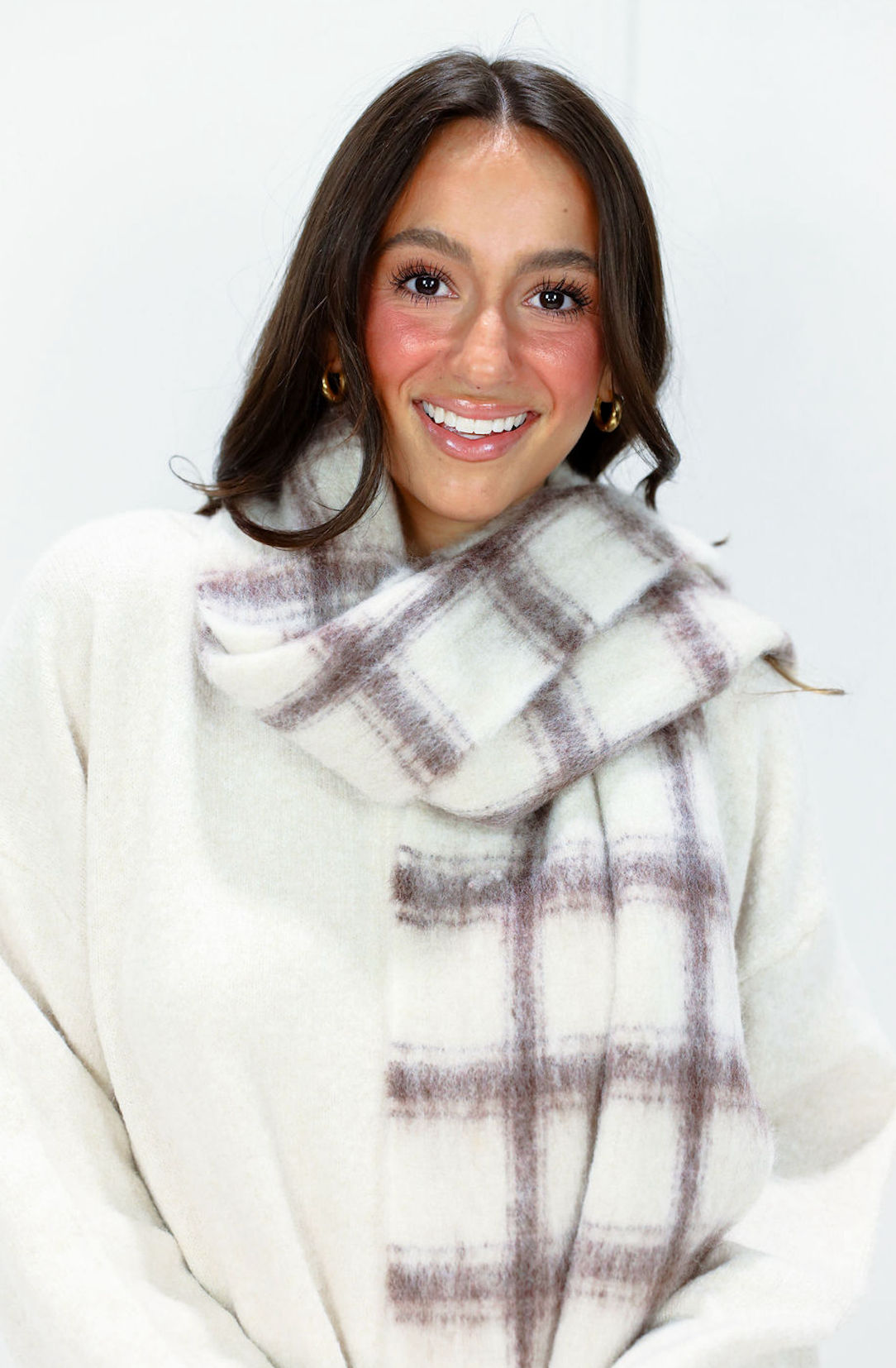 Simple Plaid Blanket Scarf