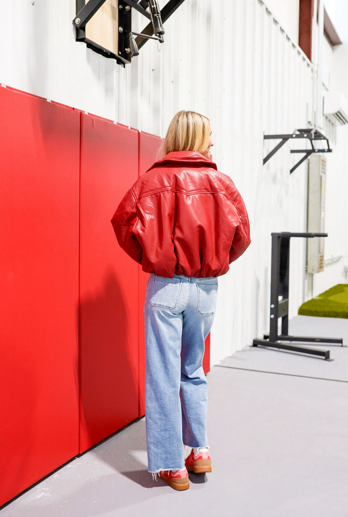 Anitta Red Bomber Jacket