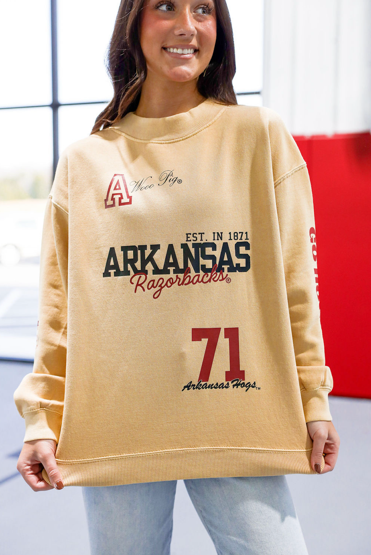 Arkansas Patch Logo Sweatshirt - Clothe Boutique