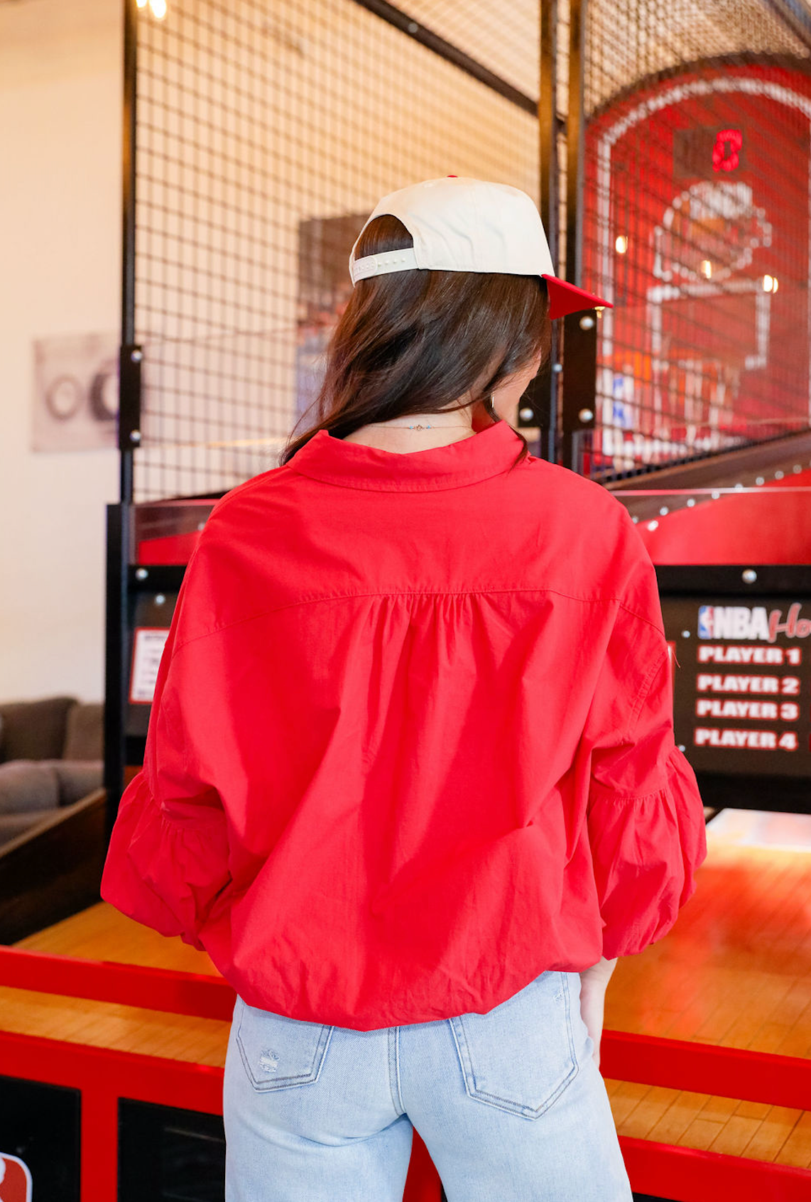 Collared Button Down Red