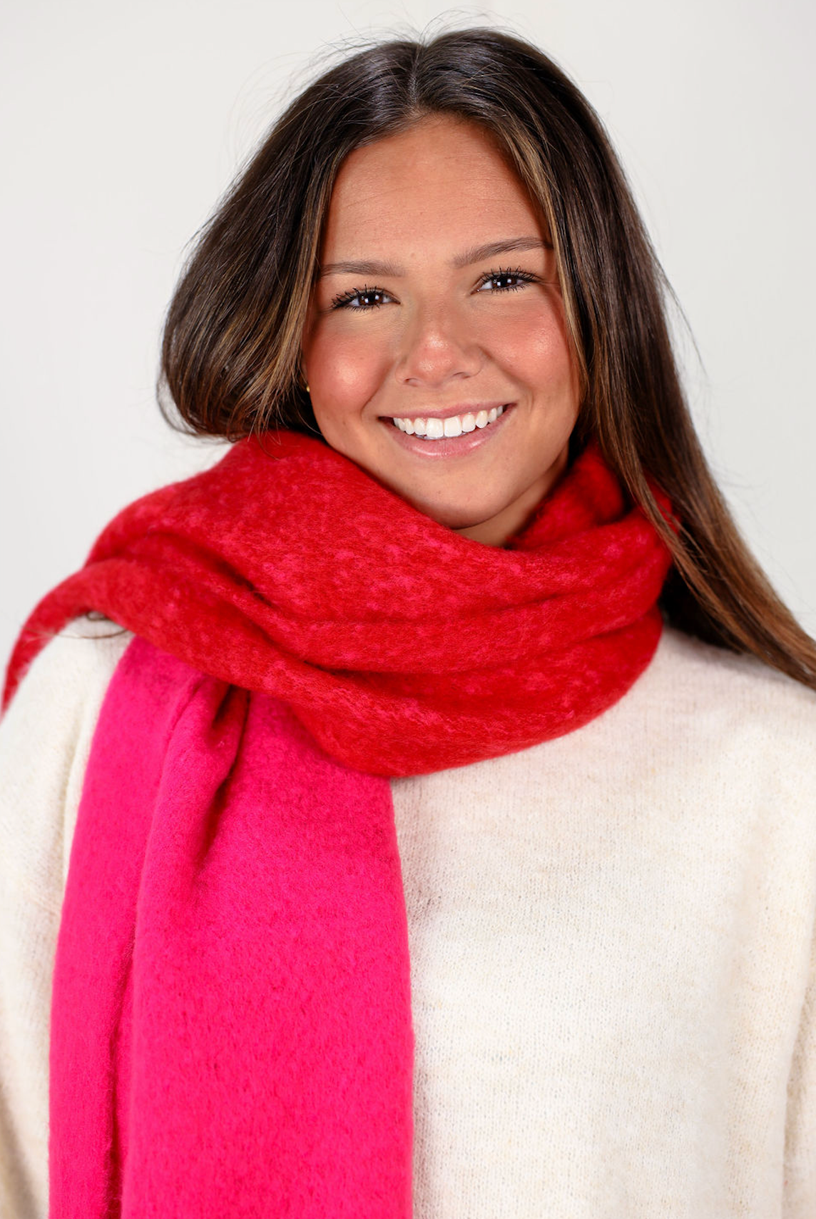 Mohair Blanket Scarf Pink