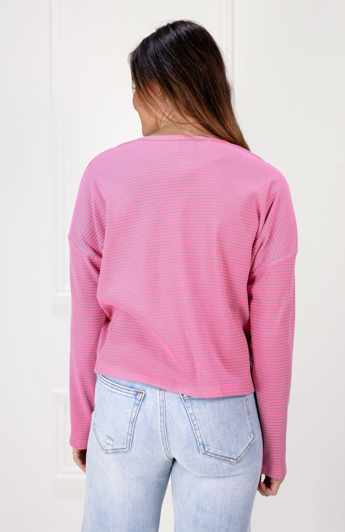 Pink Button Down Ribbed Cardigan - Clothe Boutique