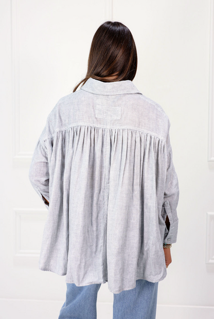 Side Ribbon Grid Shirt - Clothe Boutique
