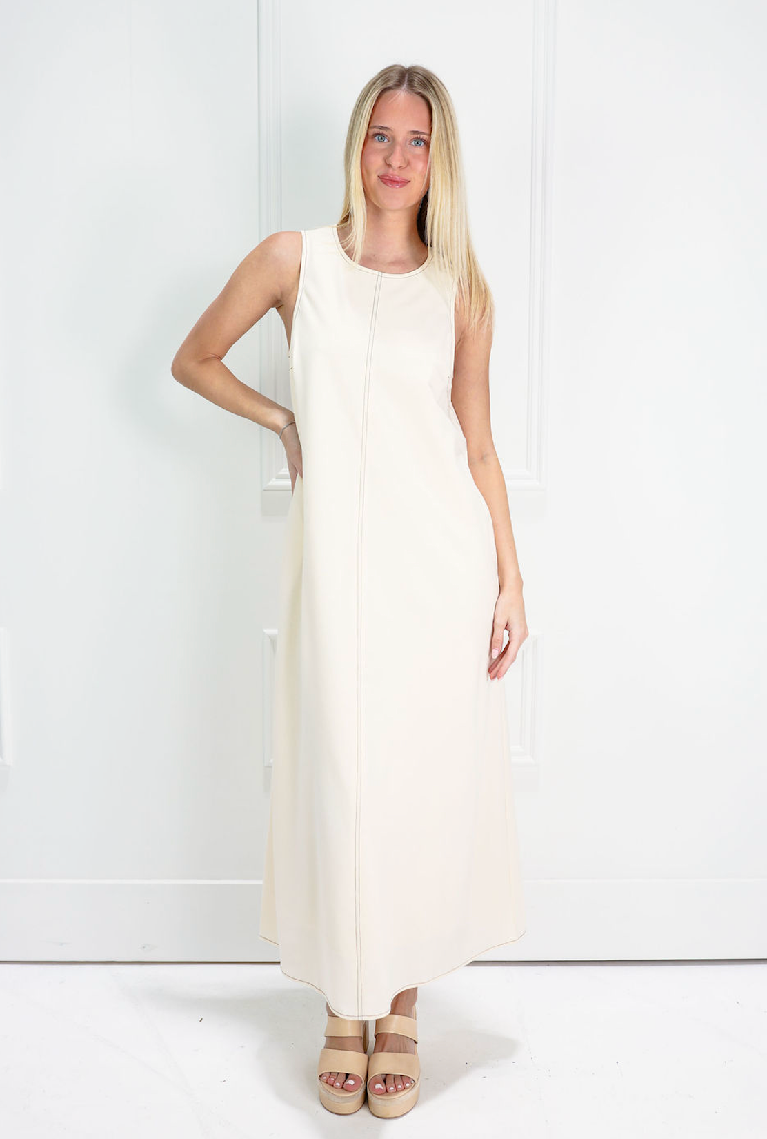 Annalisa Cream Midi Dress