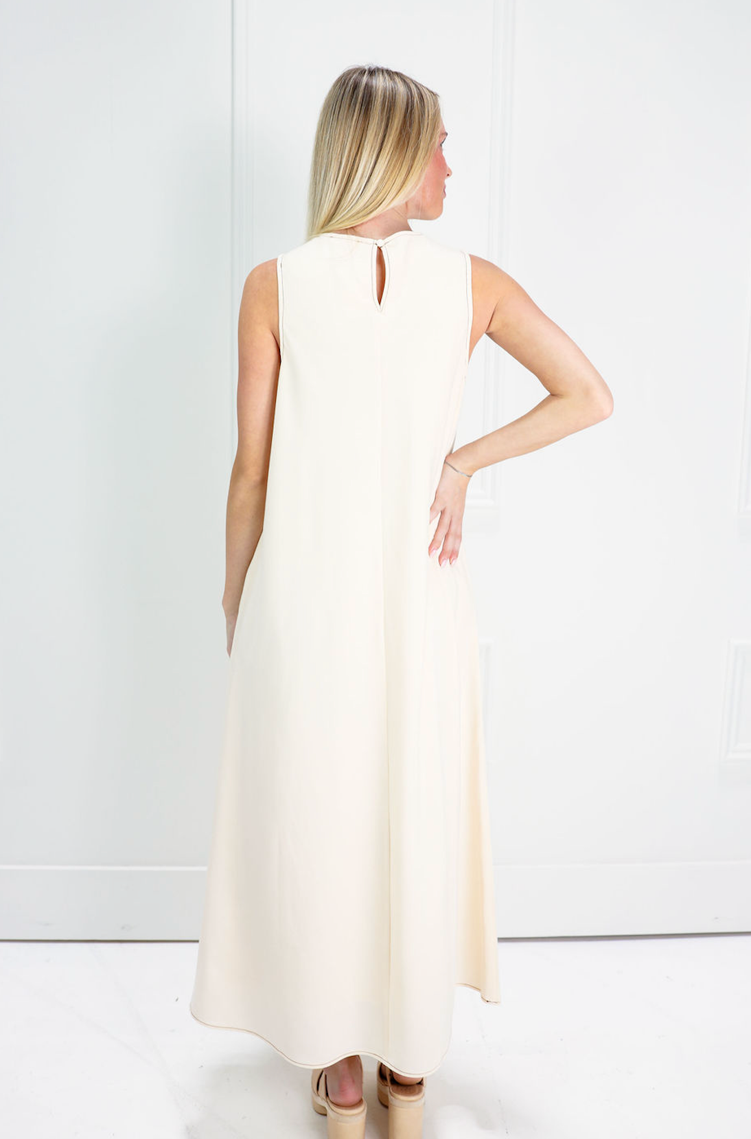 Annalisa Cream Midi Dress