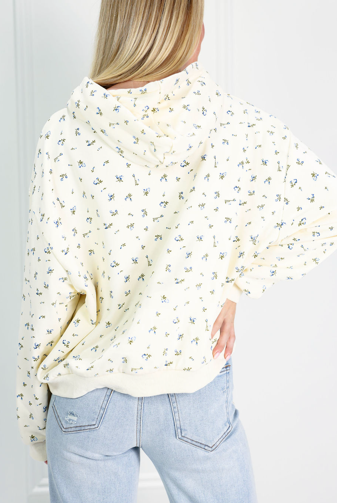 Floral French Terry Hoodie