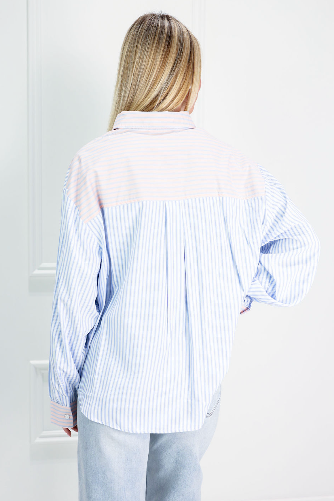 Playful Stripe Sinched Shirt