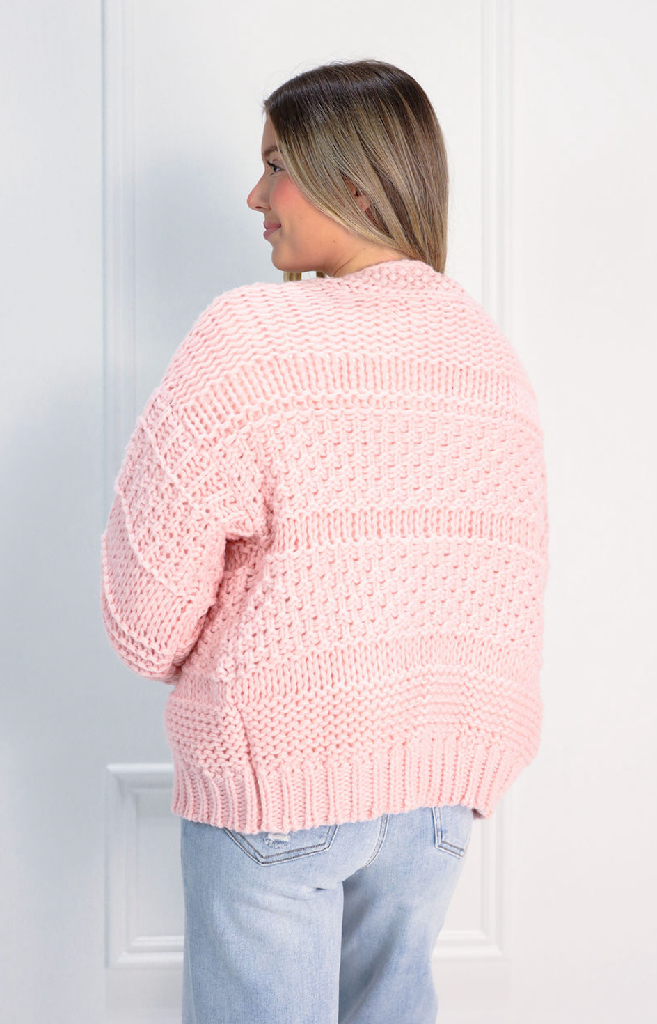 Hailey Pink Oversized Cardigan