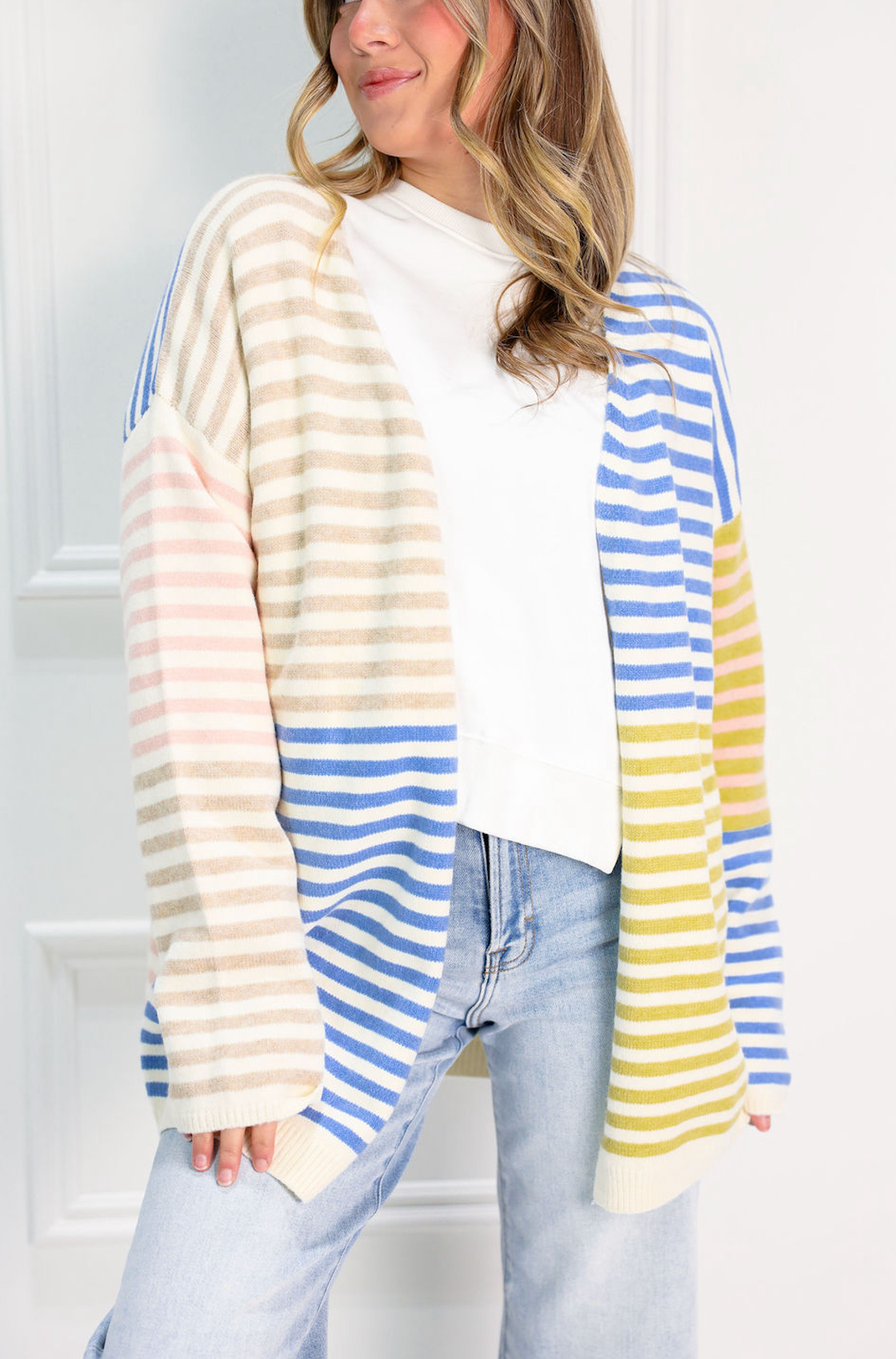 Multi Color Striped Cardigan