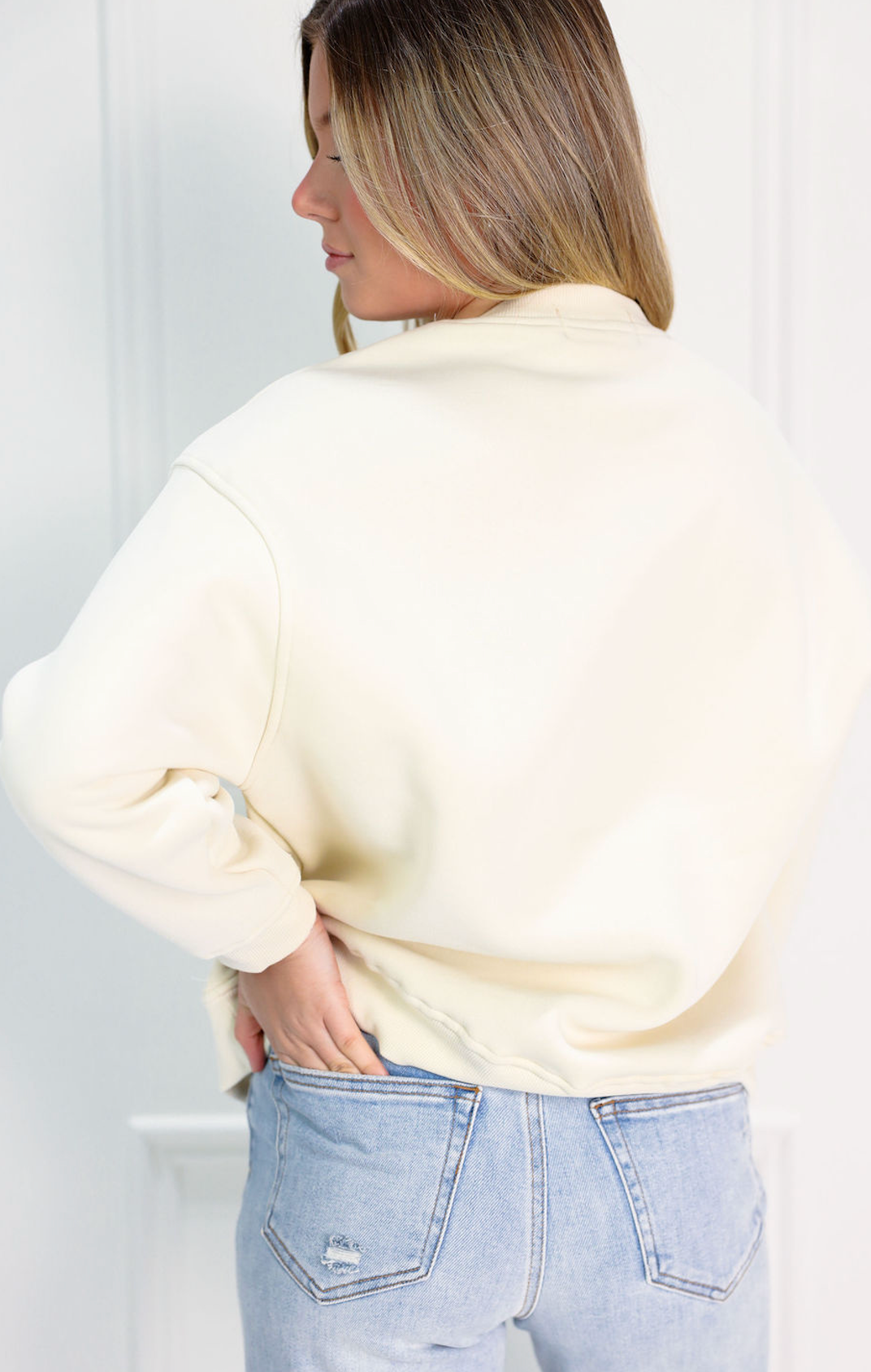 Floral Heart Patch Pullover