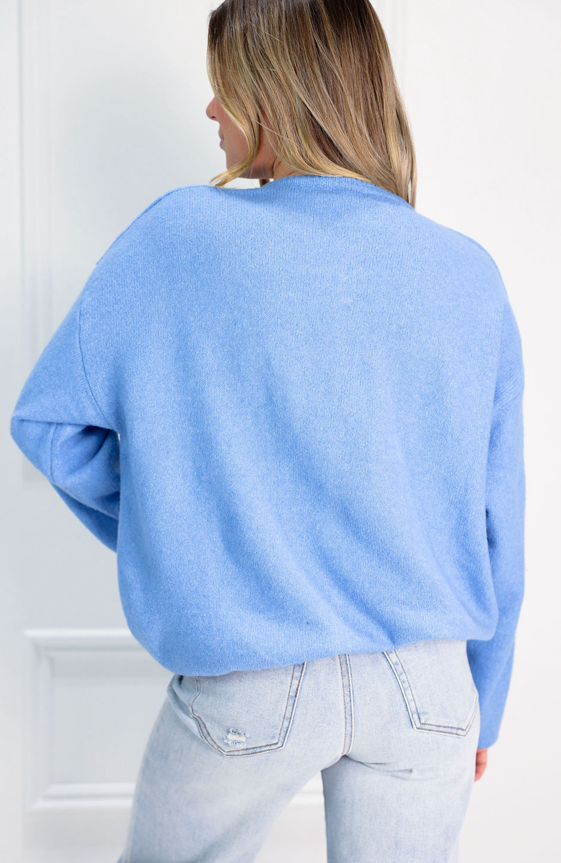 Button Down Cardigan Aqua