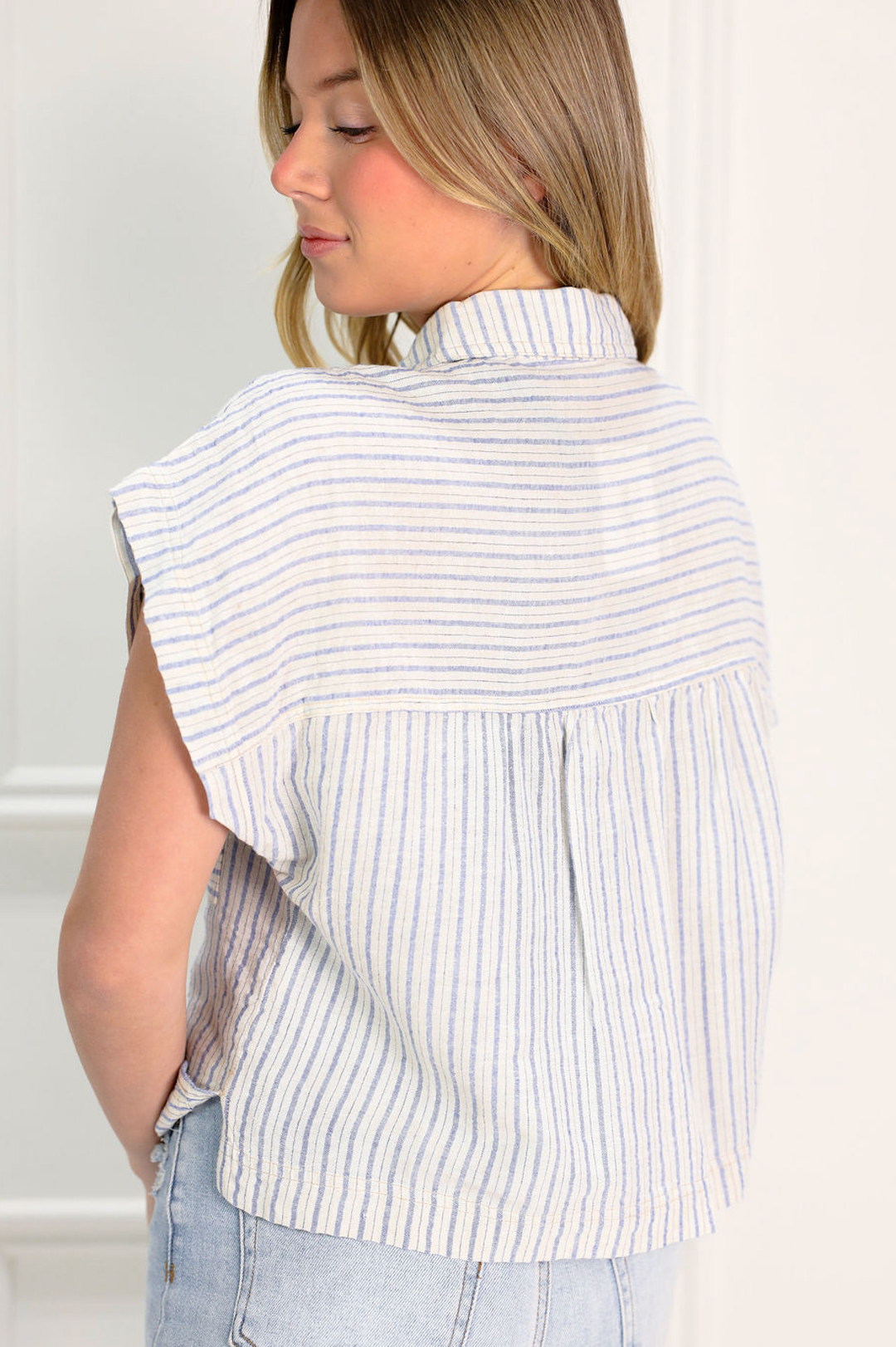 Short Sleeve Stripe Shirt - Clothe Boutique