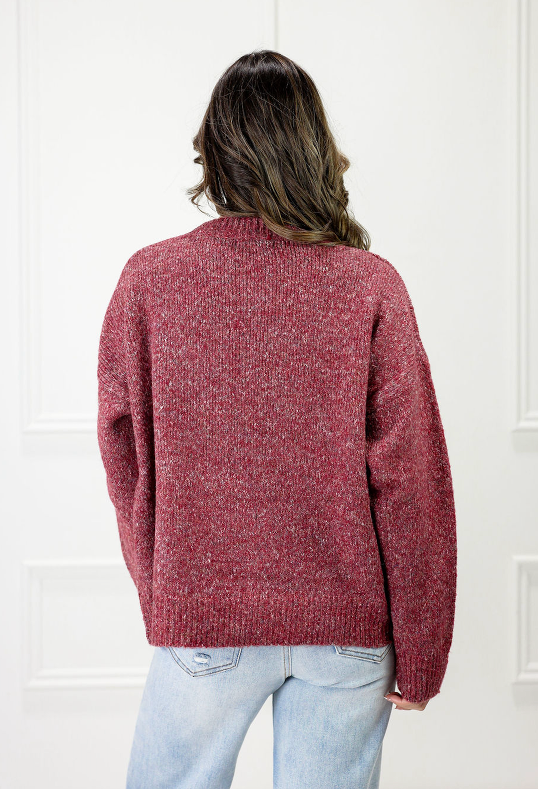 Apres Ski Embroidered Winter Berry Sweater